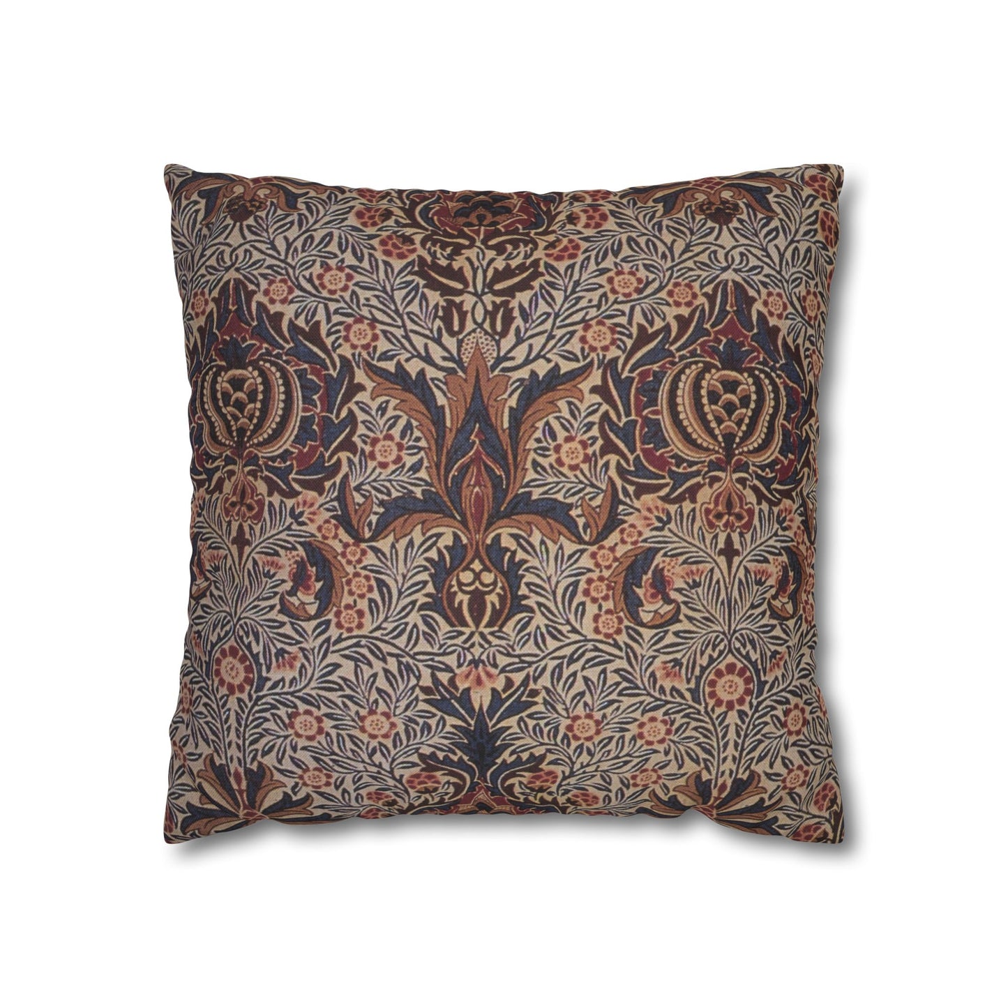 Decorative pillow with floral pattern on a white background