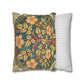 Floral-patterned pillow and a striped pillow on a white background