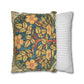 Floral-patterned pillow and a striped pillow on a white background