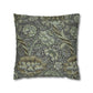 Decorative pillow with floral pattern on a white background