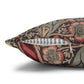Decorative pillow with floral pattern on a white background