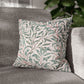 Decorative pillow with wavy pattern on a gray sofa