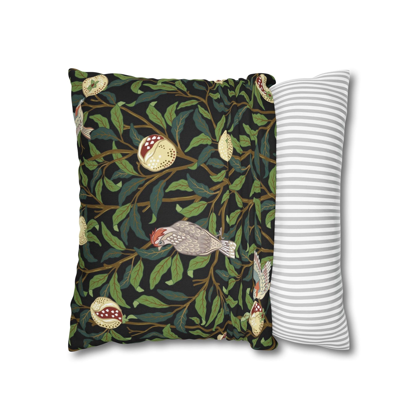 Cushion Cover inspired by William Morris -  Bird and Pomegranate Collection (Onyx)