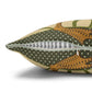 Decorative pillow with a zipper on a white background