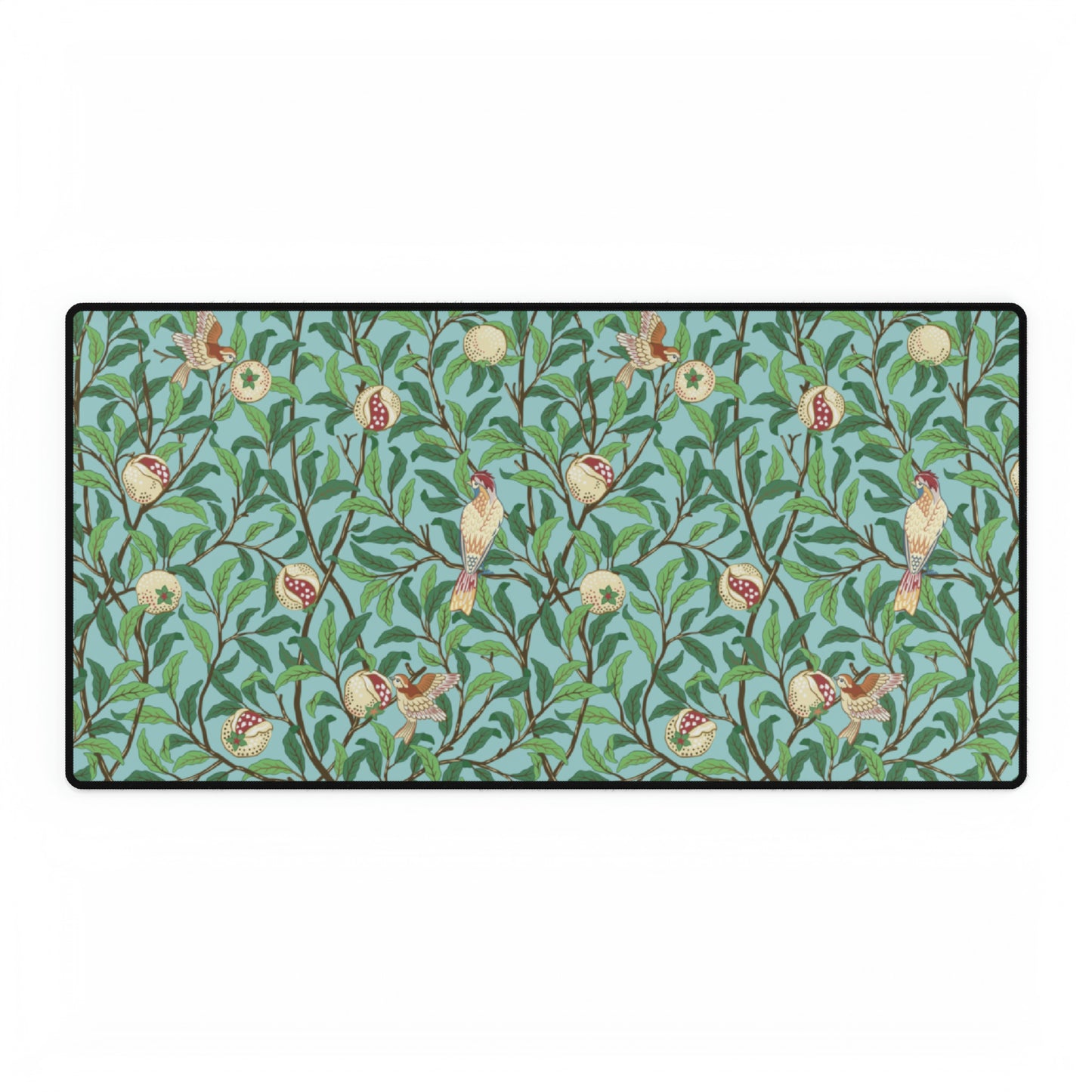 Desk Mat inspired by William Morris - Bird and Pomegranate Collection (Tiffany Blue)