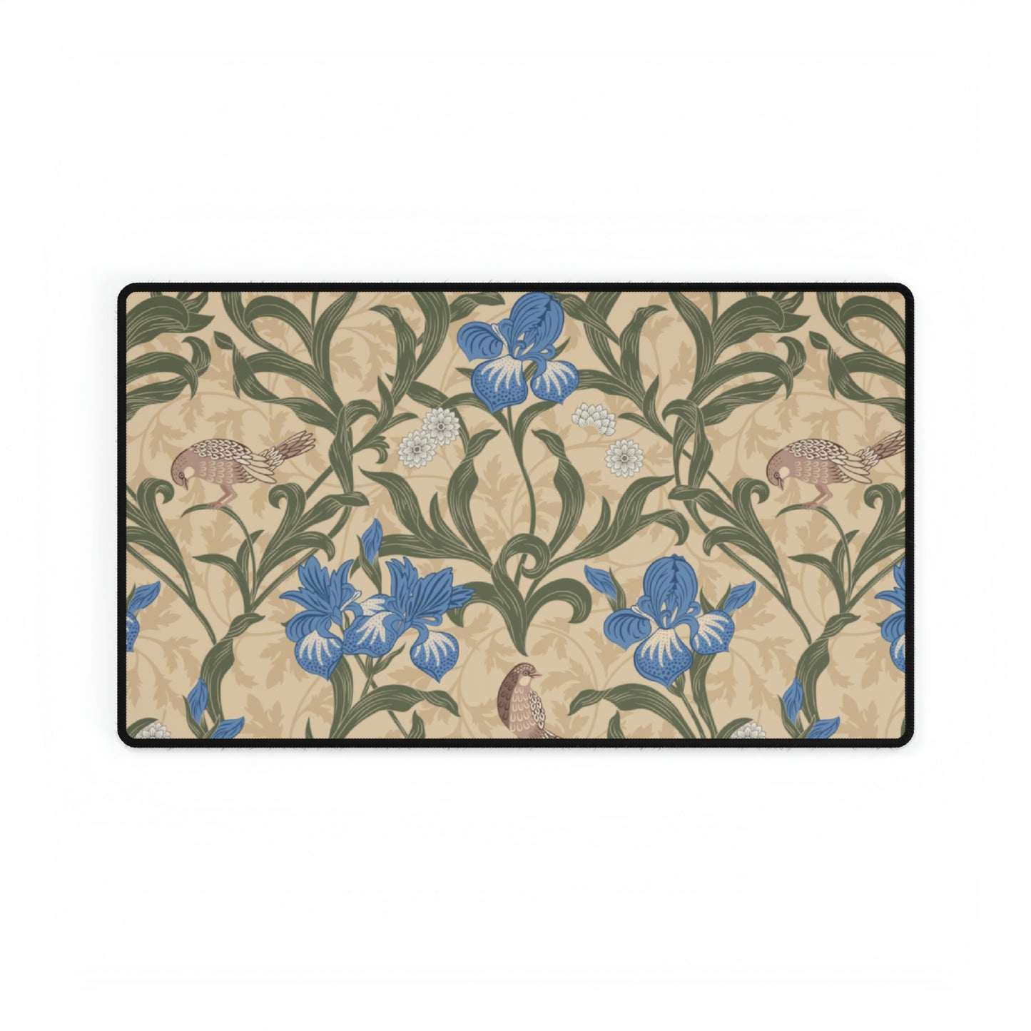 Desk Mat inspired by William Morris - Blue Iris Collection