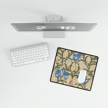 Desk Mat inspired by William Morris - Blue Iris Collection