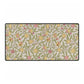Decorative mat with floral pattern on a white background