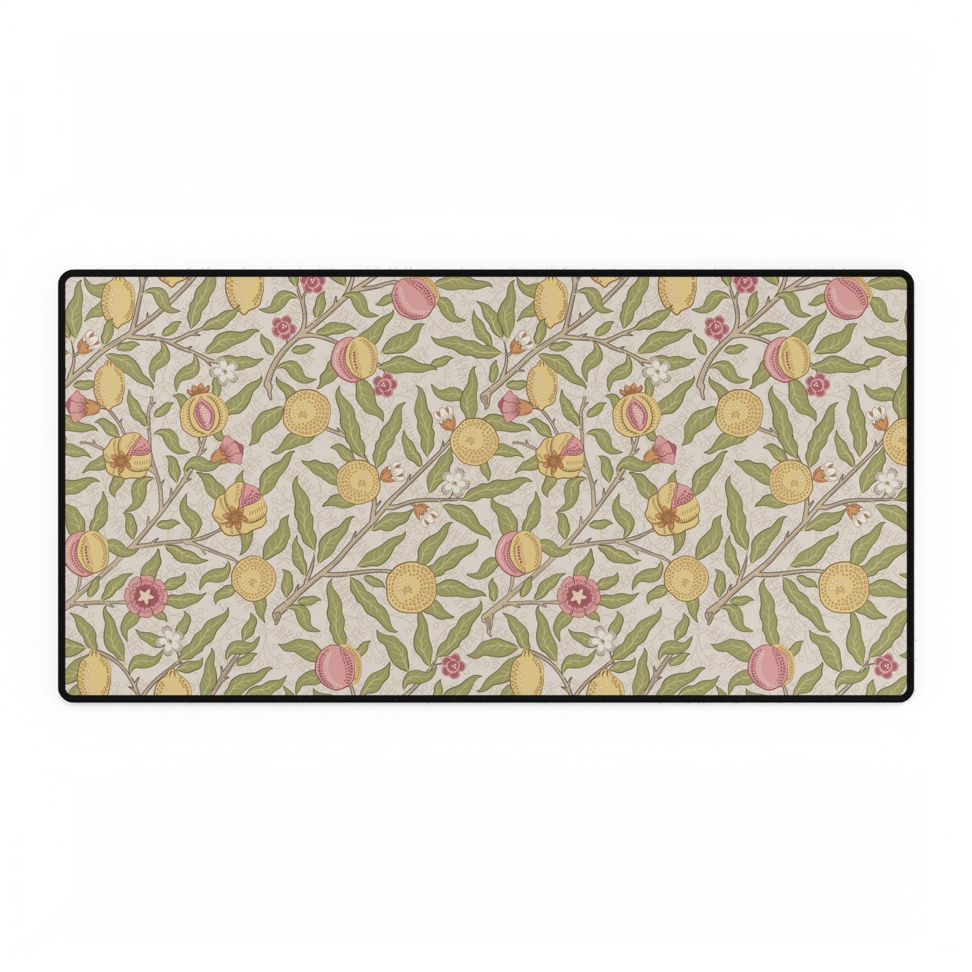 Decorative mat with floral pattern on a white background