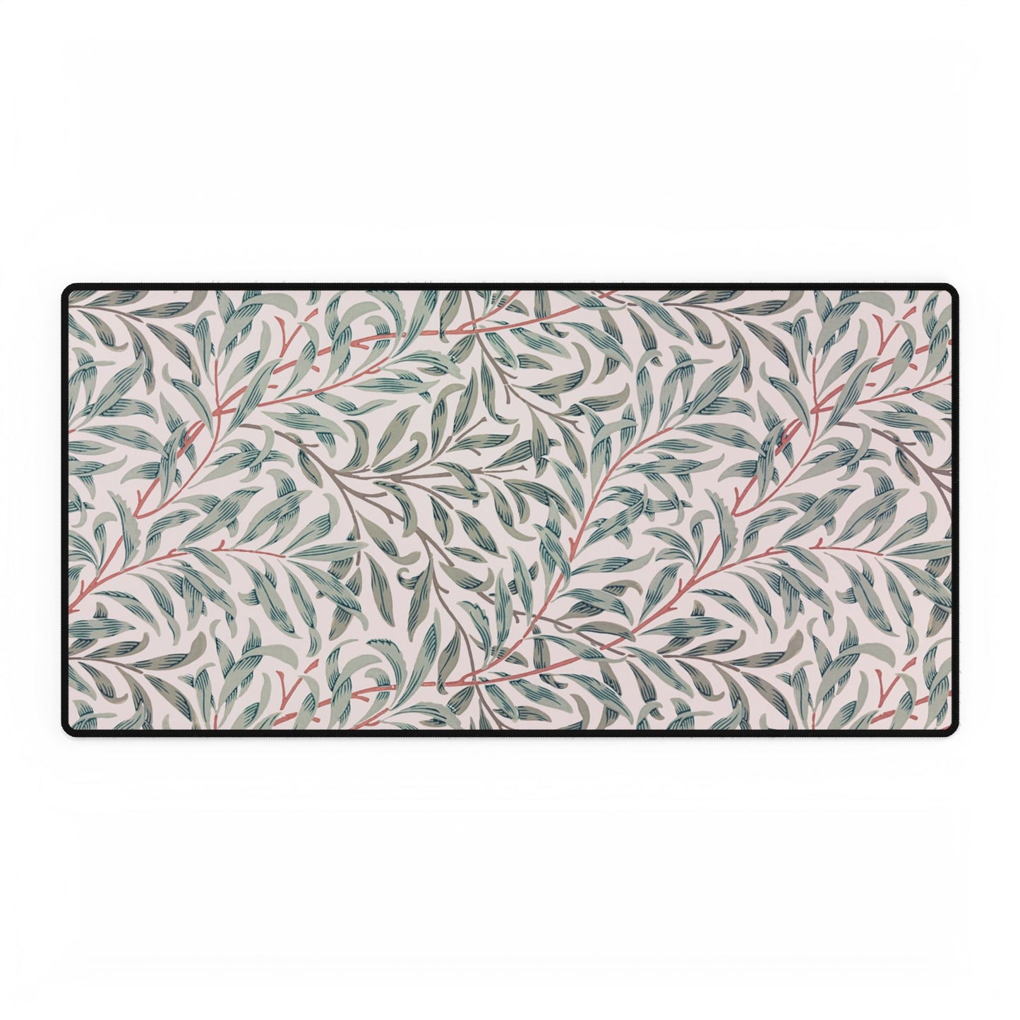 Patterned doormat with leaf design on a white background