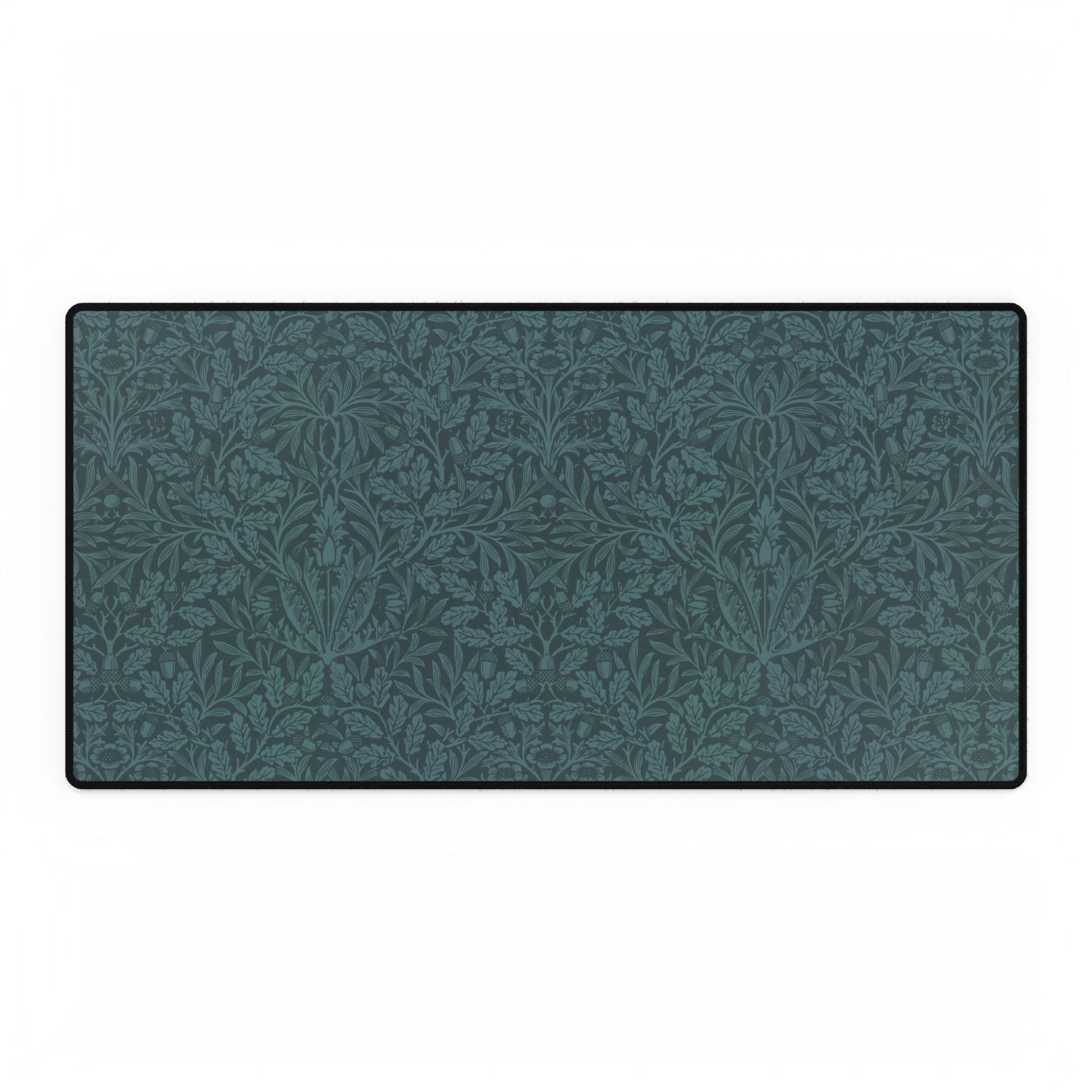 Desk Mat inspired by William Morris & Co - Acorns and Oak Leaves Collection (Teal)