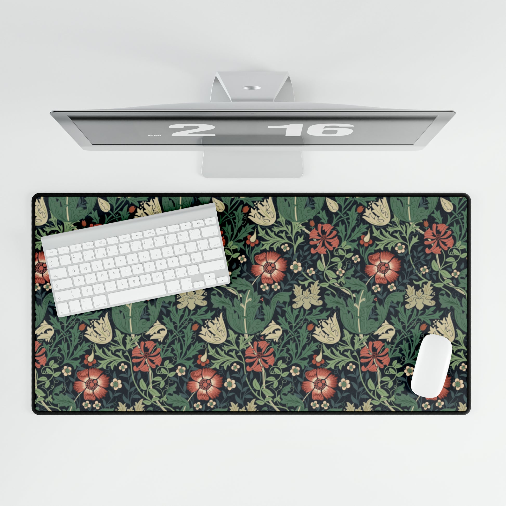 William Morris & Co Neoprene Desk Mat and Mouse Pad brings a touch of Victorian aesthetics to the modern workspace environment.