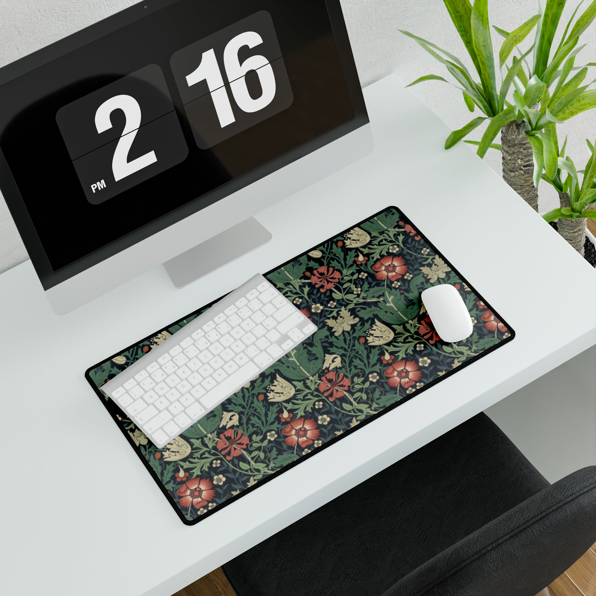 William Morris & Co Neoprene Desk Mat and Mouse Pad brings a touch of Victorian aesthetics to the modern workspace environment.