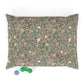 Decorative pillow with floral pattern on a white background