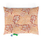 Floral patterned pillowcase on a white background