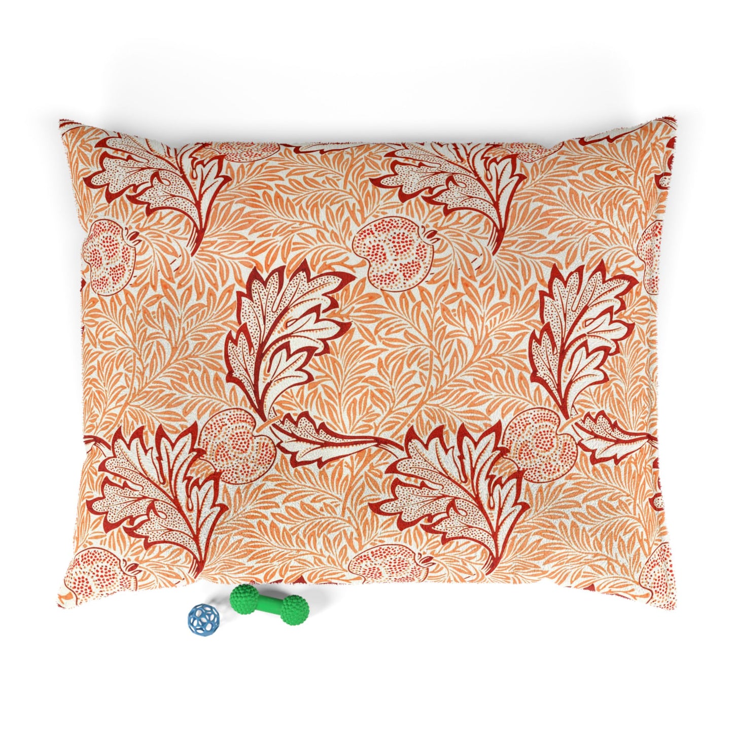 Floral patterned pillowcase on a white background