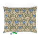 Decorative pillow with William Morris & Co floral pattern on a beige background