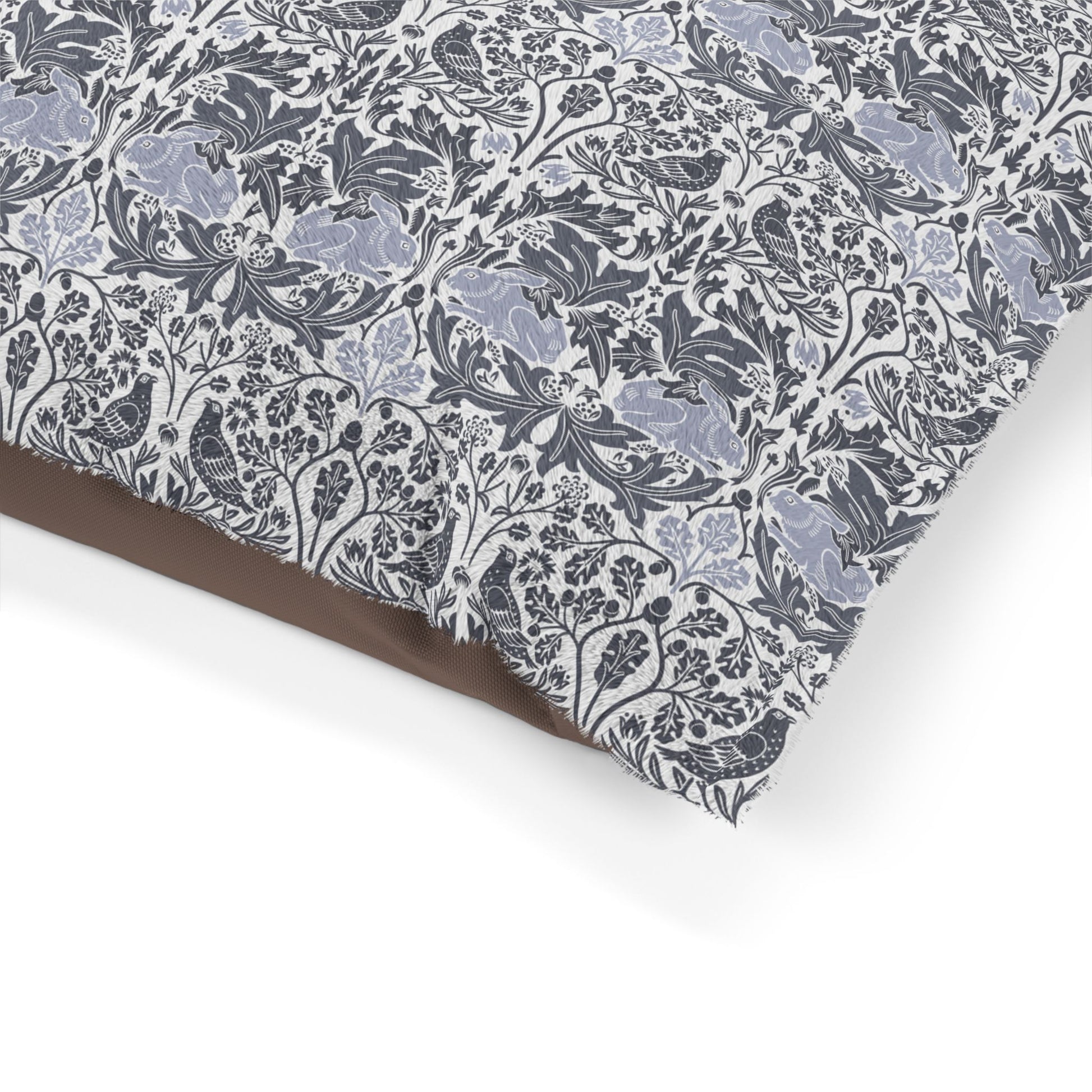 Floral patterned fabric with a white background