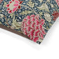 Floral fabric with pink and red flowers on a white background