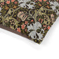 Close-up of floral patterned fabric with a white background