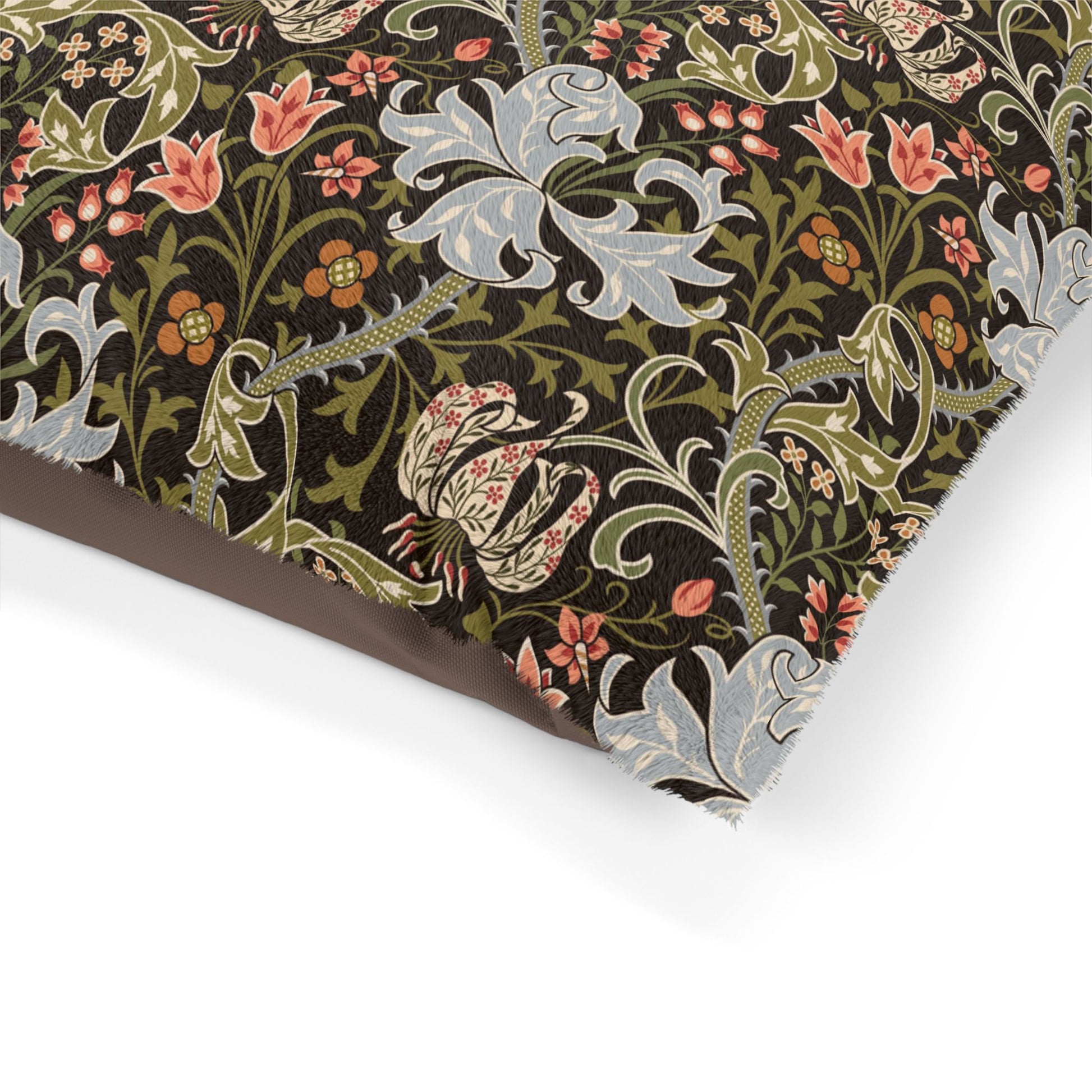 Floral patterned fabric with a dark background