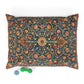 Decorative pillow with floral pattern on a white background