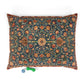Decorative pillow with floral pattern on a white background