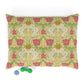 Decorative pillow with floral pattern on a white background