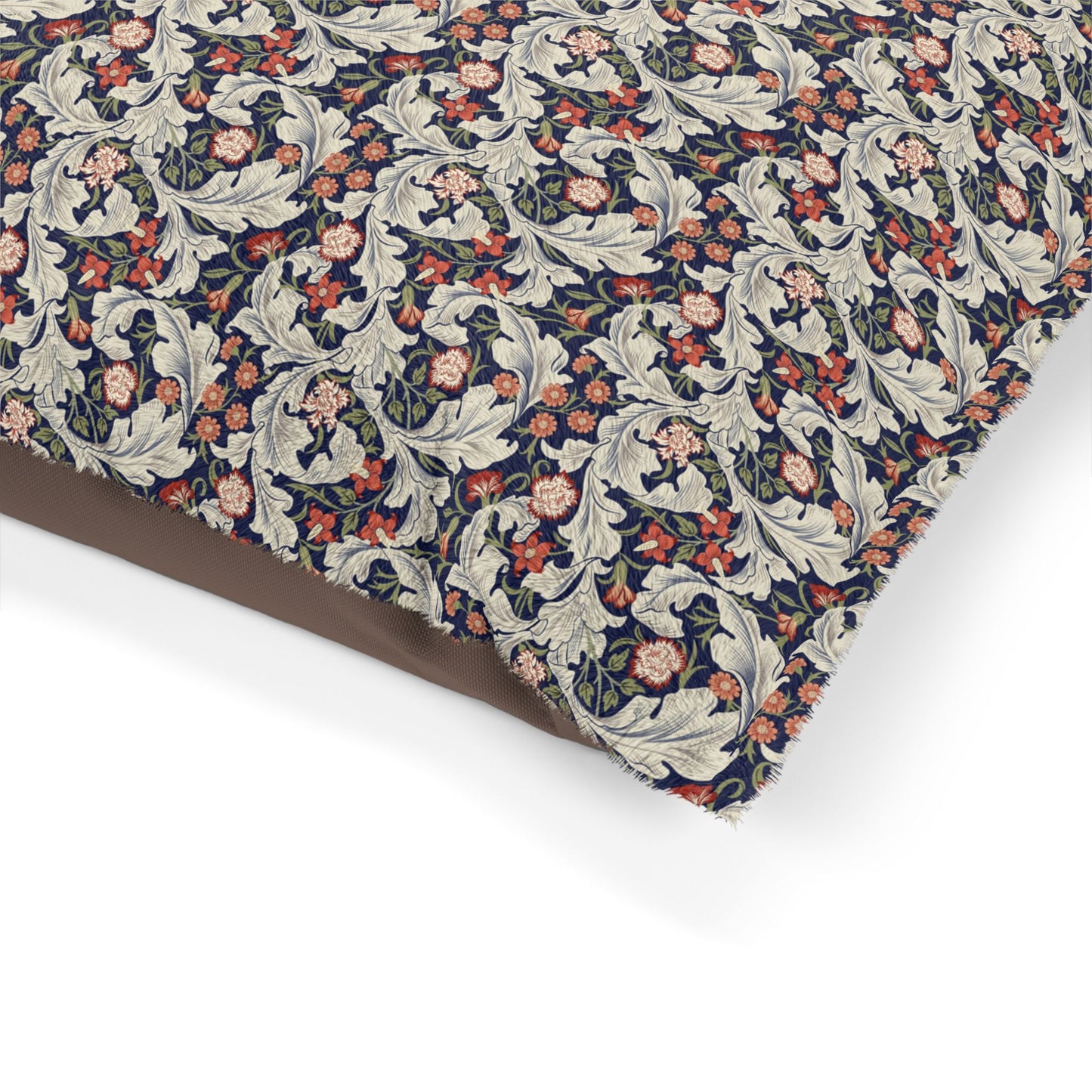 Floral patterned fabric on a white background