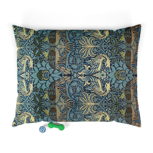 Decorative pillow with intricate patterns on a white background