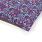 Fabric with a floral and abstract pattern on a white background