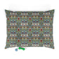 Decorative pillow with a pattern on a white background