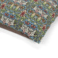 Floral patterned fabric with a white background