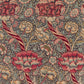 Decorative floral pattern with red and pink flowers on a dark background