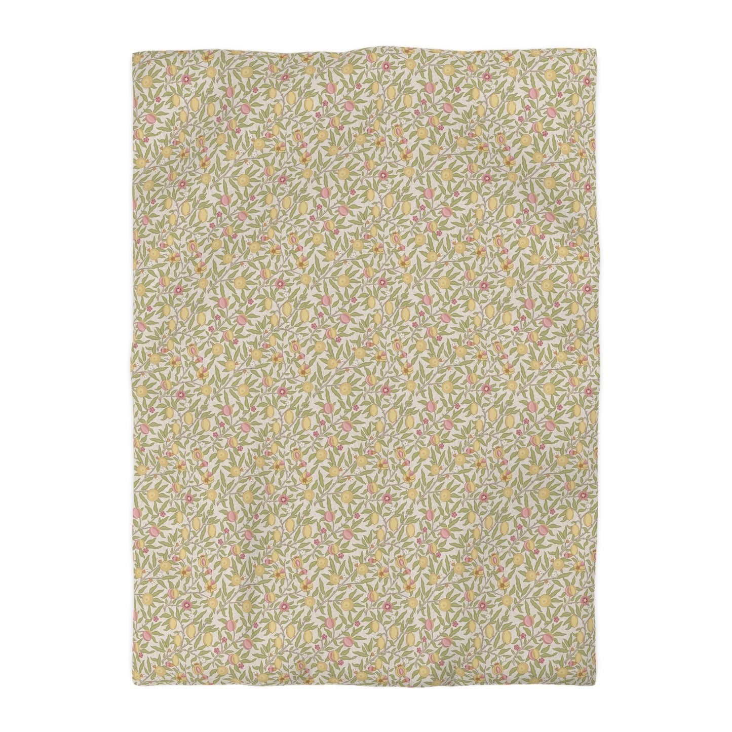 Floral patterned fabric swatch on a white background