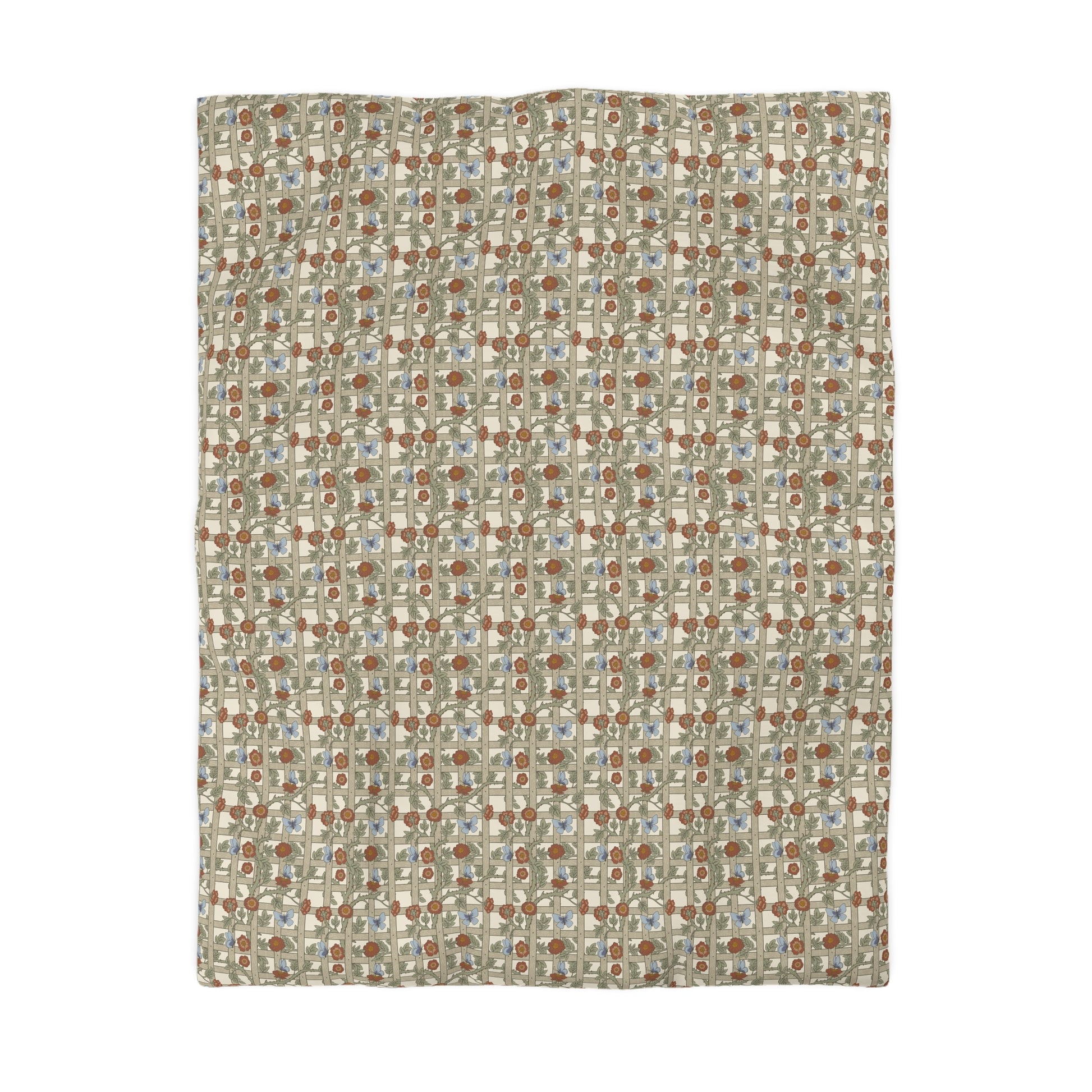 Patterned fabric swatch on a white background
