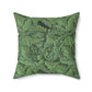 Faux Suede Cushion in a floral pattern by William Morris  & Co called Acanthus Collection (Green)