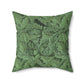 Faux Suede Cushion in a floral pattern by William Morris  & Co called Acanthus Collection (Green)