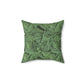 Faux Suede Cushion in a floral pattern by William Morris  & Co called Acanthus Collection (Green)