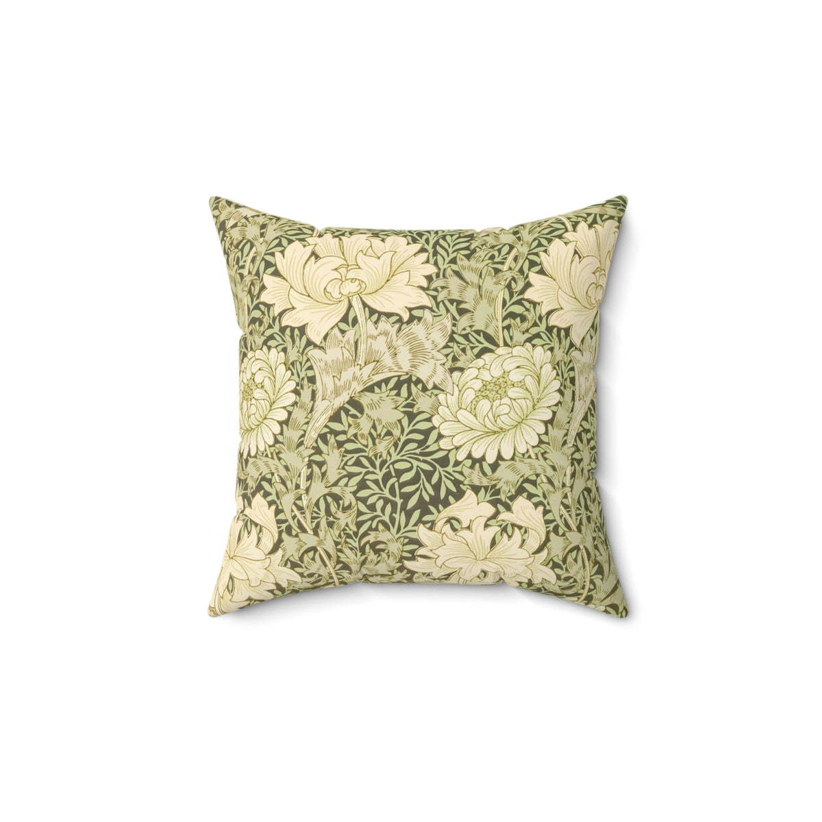 Faux Suede Cushion inspired by William Morris - Chrysanthemum Collection