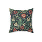 Faux Suede Cushion in a green, red and blue floral pattern by William Morris & Co called Compton Collection (Hill Cottage)