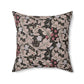 Faux Suede Cushion in a brown floral pattern by William Morris & Co with a pattern called Leicester Collection (Mocha)