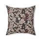 Faux Suede Cushion in a brown floral pattern by William Morris & Co with a pattern called Leicester Collection (Mocha)