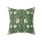 Faux Suede Cushion inspired by William Morris - Pimpernel Collection (Green)
