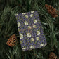 Decorative wrapping paper with floral pattern on green foliage