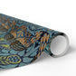 Roll of decorative paper with a floral pattern on a white background
