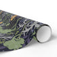 Roll of decorative paper with a floral pattern on a white background