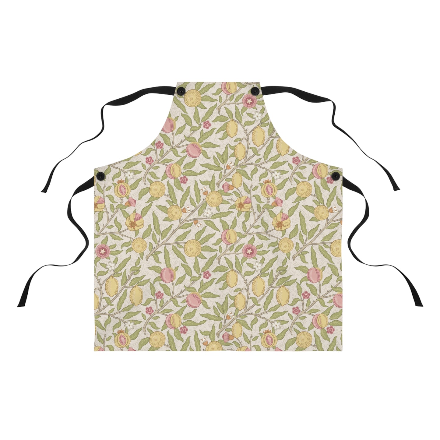 Floral patterned apron on a white background