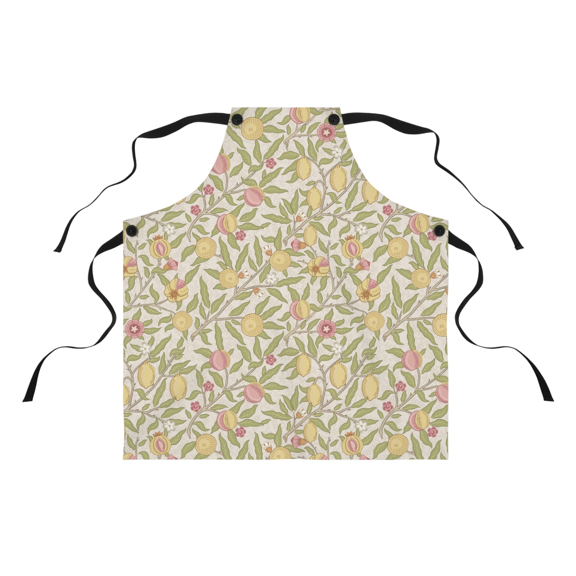 Floral patterned apron on a white background