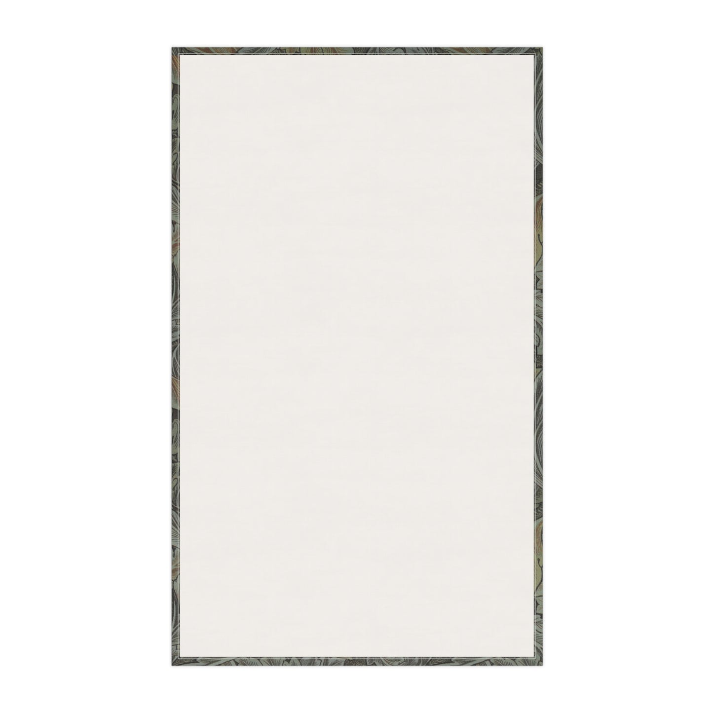 A kitchen tea towel with a floral pattern inspired by William Morris - Acanthus Collection in gray colour.